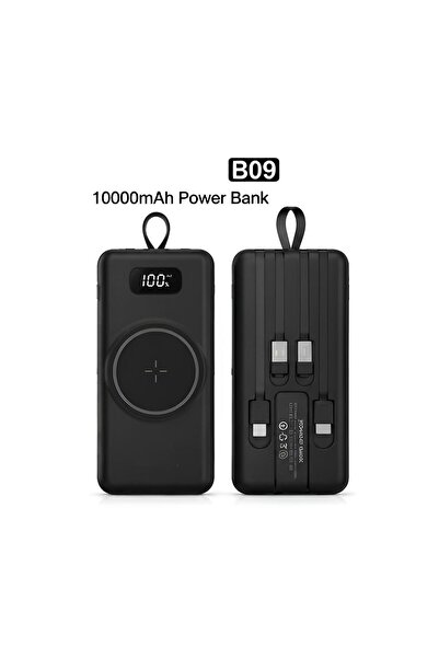 KOCH TECH 10000 mAh Manyetik Kablosuz Powerbank Dahili Lightning, Type-C ve M...