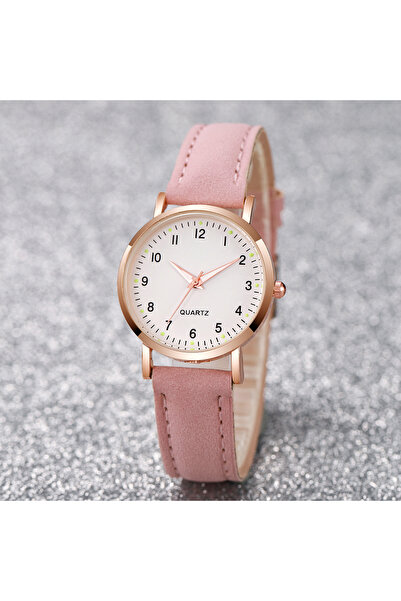 choice2 Pink Fashion Women Watches Casual Arabic Dial Ladies Leather Band Qua...