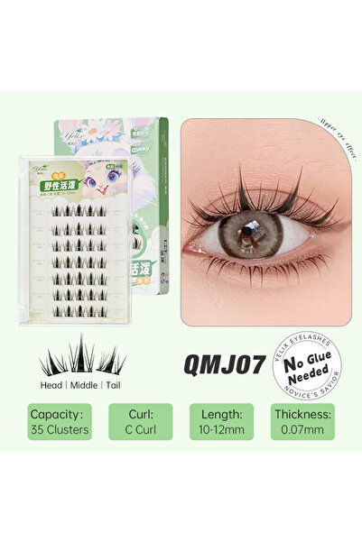 Choice QMJ07 Yelix DIY Clusters Eyelashes Glue-free False Eyelashes Natural E...