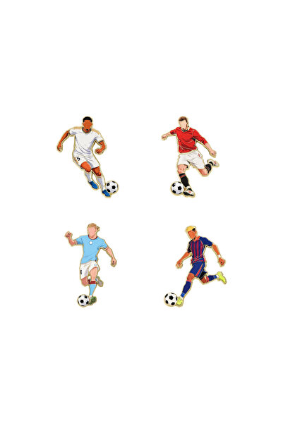 Choice3 4pcs Brooches 4/12pcs Sports Star Enamel Pins Set, Soccer & Basketbal...