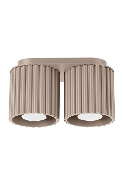 SOLLUX Lampă de tavan AURA 2 taupe GU10