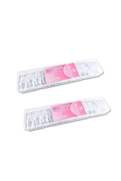 Choice1 2 Box 120Pcs Rocket Sandwich Dual Nail Forms Clear Dual Layer Full Co...