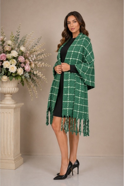 OEM Fular dama Dalma ,model cu patratele,verde