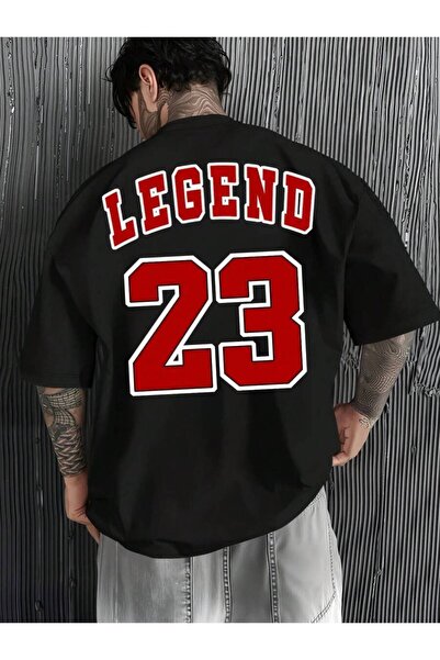 23ERVA تي شيرت رياضي رجالي بتصميم عتيق - وردي مموه مع طباعة حروف "LEGEND 23" ...