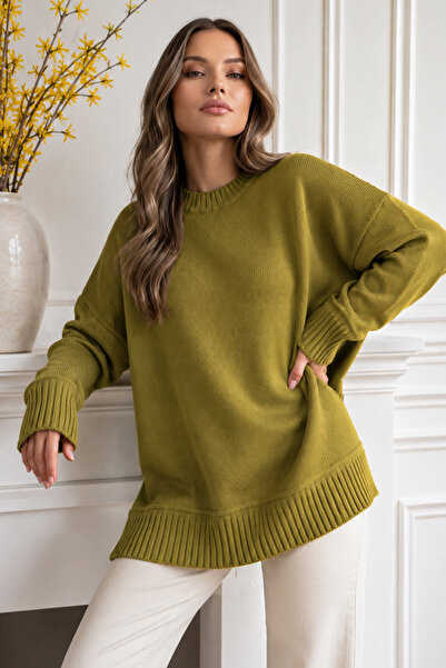 benguen Knitwear Tunic R4517 Oil Green