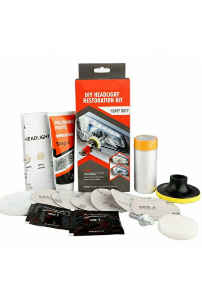 Generic Kit restaurare faruri auto, 9 piese - Polish pentru mătuire și îngălb...