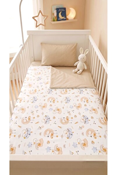 Terzi Ömer 100% Cotton Baby Duvet Cover Set - Sleeping Bird and Space Pattern...