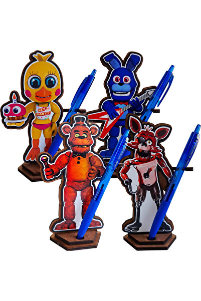 OEM Set 4 figurine FNaF Freddy Chica Bonnie Foxy Five Nights at Freddy's, din...