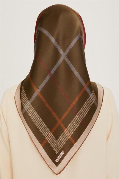 Armine Tivil Silk Scarf 9206-07 Green Mixed Pattern