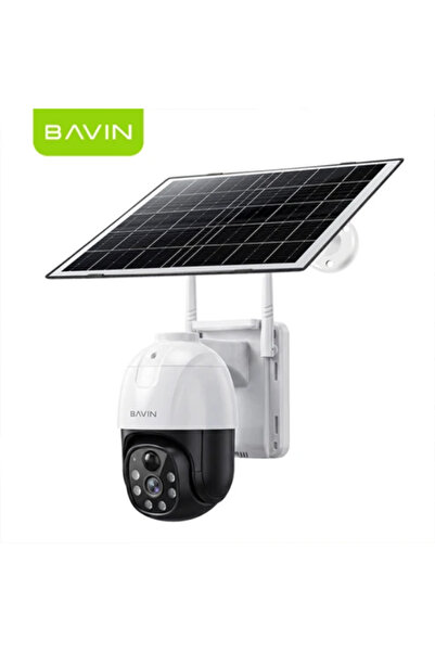 Bavin SC-802 Solar-Powered Outdoor Pan Wireless Security CCTV Camera 5MP HD P...
