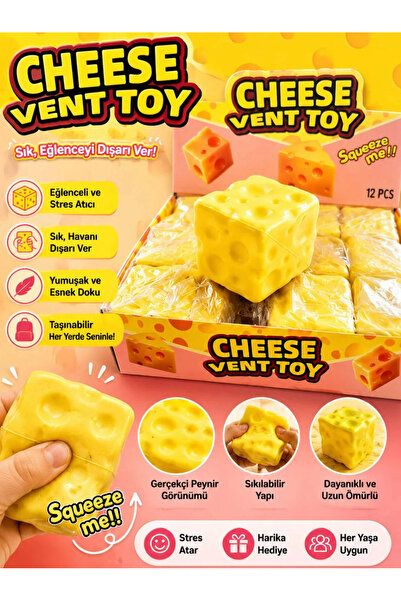 ismega Peynir Squishy Cheese Squishy Sukuşi Skuşi Peynir Sıkma Oyuncağı Stres...