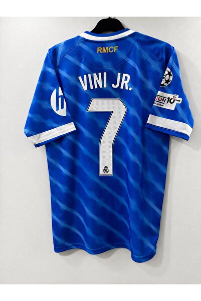 BREATHLESS Real Madridd 2025/26 Yeni Sezon Vini Jr. Deplasman Forması (Mavi)