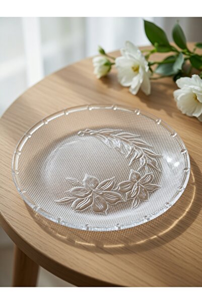 Decovio Glass Cake Plate Set 6 Pieces