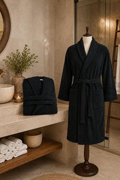Özdilek Şalyaka Bathrobe Black