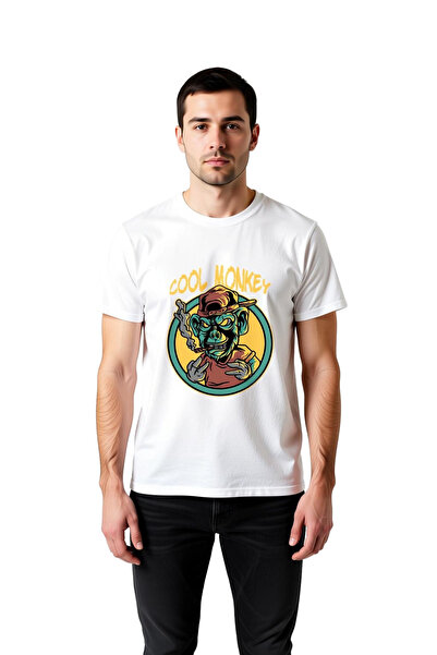 PayBuy Men's Graphic Printed Cartoon T-Shirt Cold-Blooded Monkey Pattern Rela...