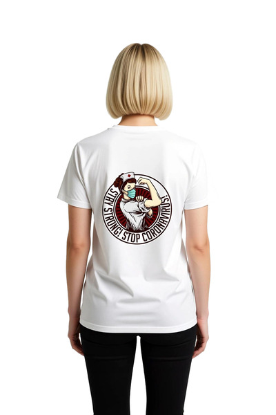 PayBuy Tricou pentru femei cu imprimeu text „Susțineți lucrătorii din domeniu...