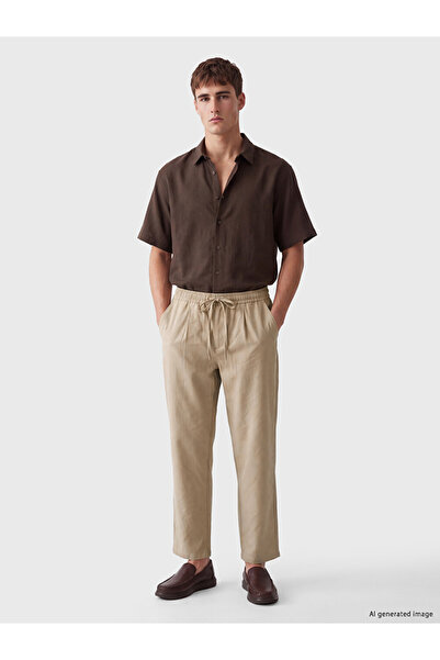 LC Waikiki Özmarka New Season Beige Regular Fit Men's Trousers