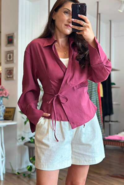 Unique Boutique Plum Chiffon Shirt