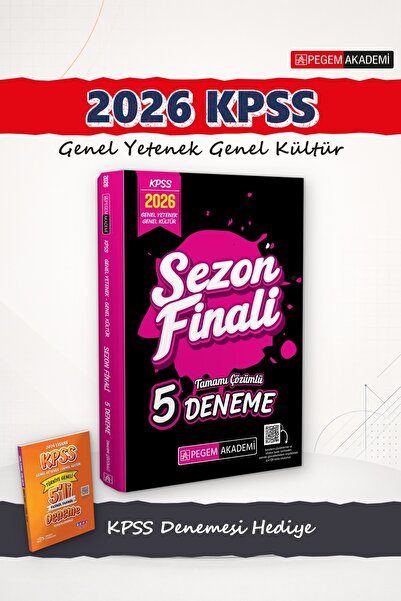 Pegem Akademi Yayıncılık 2026 KPSS Lisans Sezon Finali 5 Deneme Tamamı Çözümlü
