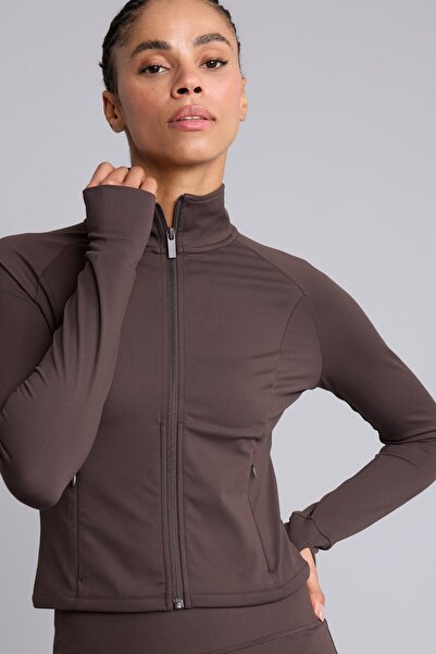 DeFacto Fitted Stand Collar Zippered Sports Cardigan H5288Ax26Au