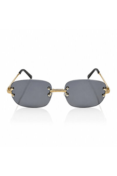 Matteo Ferari Ochelari de Soare Damă Rimless cu Lentile Gri și Detalii Aurii ...