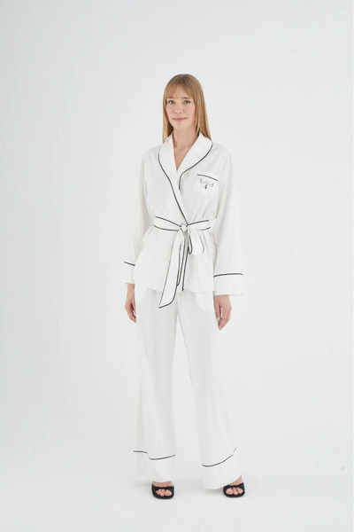 GİZZEY 21201 Women's Kimono Pajama Set