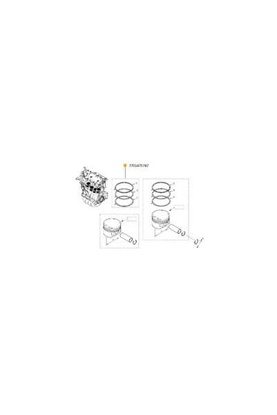 OE RENAULT Set segmenti piston Alezaj pist.: 69 mm Dacia Logan Stepwey Sander...