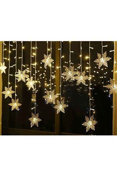 STARSTAR 4m 96LED snowflake curtain 8 modes warm.