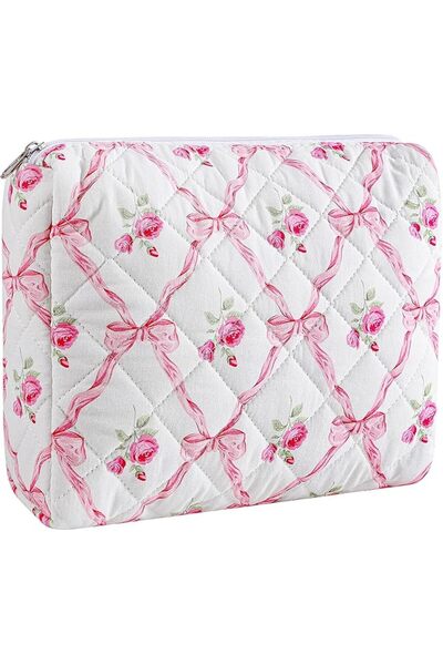 HHQQWZ Makeup Bag Travel Cosmetic Bag for Women Girls, Zipper Make Up Pouch, ...