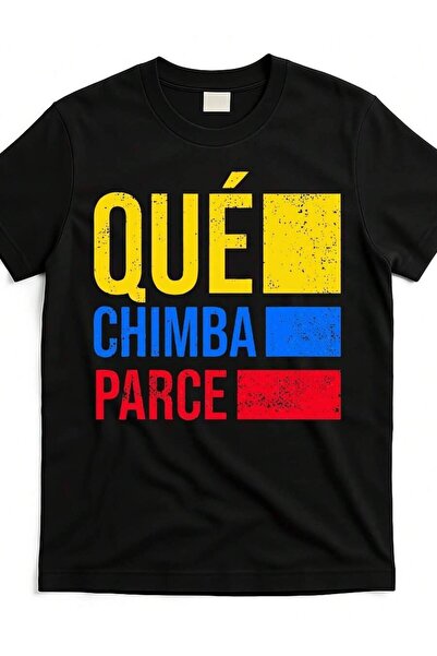 KYMC07 Graphic Men - Que Chimba Parce, Flag, Retro Vintage, Colombian Decal, ...