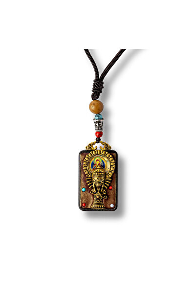 craftmystic Colier Thangka Nepalez din Lemn de Abanos cu Ganesha - Protectie,...