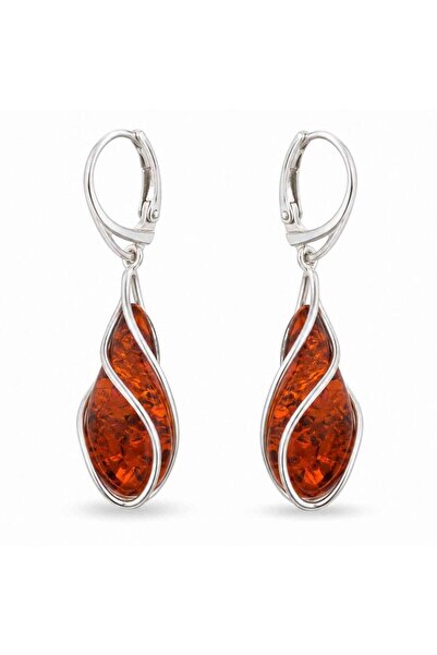 craftmystic Cercei Argint 925 cu Chihlimbar Rosu Lacrima - Eleganta si Energi...