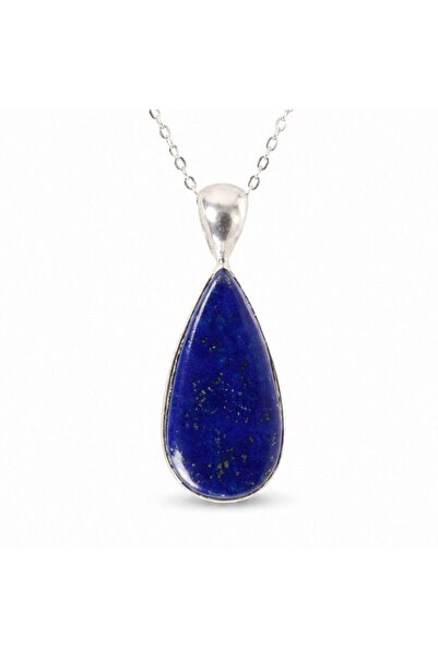 craftmystic 925 silver necklace with teardrop lapis lazuli – Mental clarity a...