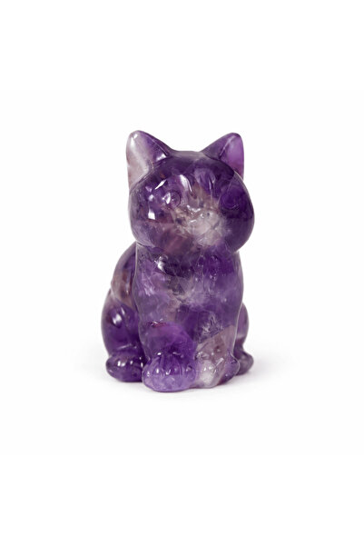 craftmystic Amethyst Cat Figurine - Spiritual Protection, Intuition and Inner...