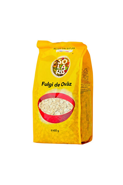 SOLARIS Fulgi de ovăz Solaris, 400 g – Sursă bogată de fibre și proteine, ide...