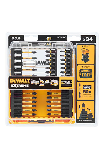 Dewalt Stalney Flextorq Screw Bit Set, 34 pcs (Black/Yellow)