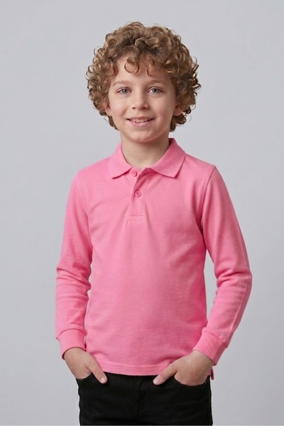 NACAR STORE Unisex Children's School Lacoste Polo Collar Long Sleeve School T...