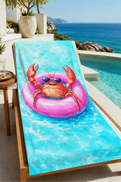 Evmila Prosop de plajă 70x150 cu model Pop Art Simitte Lobster Pool - Prosop ...