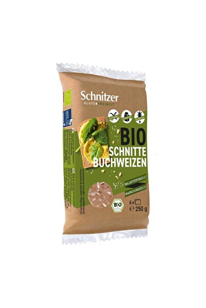 Schnitzer Pâine de hrișcă, fără gluten și fără lactoză, 6 felii, bio, 250g