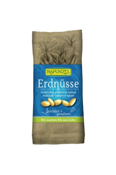 Rapunzel Arahide organice prăjite și sărate, 75g