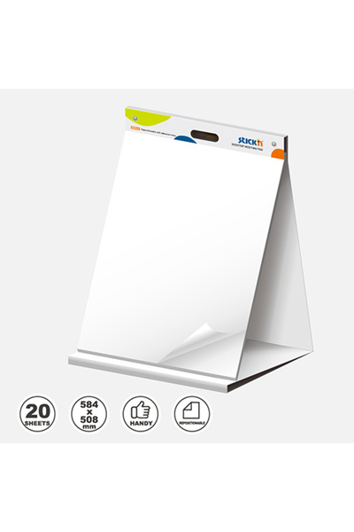 Hopax Flipchart Pad Autoadeziv Extra-Sticky, 584 X 508Mm, 20 Coli/Set, Stick'...
