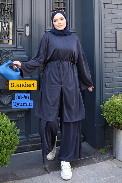 Balenbi Set Hijab cu tunică lungă din țesătură Cupra Pike pentru femei 1233
