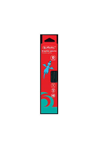 Herlitz Creion Grafit Hb Patrat 2.2Mm Set12 Herlitz, Verde, 2.2 mm