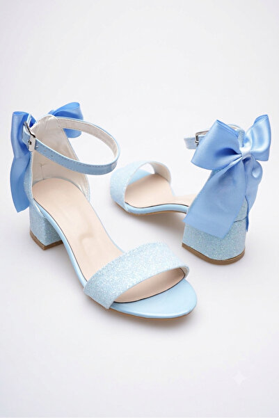 NeSe Shoes Glittery Girls' Heeled Shoes, Evening Dress Shoes, Single Strap, N...