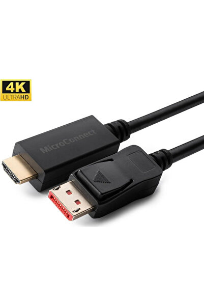 MicroConnect Καλώδιο DisplayPort Αρσενικό σε HDMI Αρσενικό 10μ Μαύρο
