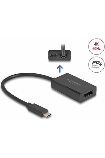 DELOCK Μετατροπέας DisplayPort Αρσενικό σε DisplayPort Θηλυκό 1 Τεμάχιο 61059