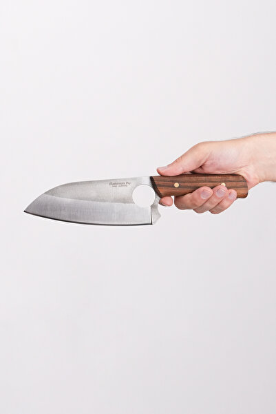 Mastermate Knives N690 El Yapımı Satır Bıçak - Paslanmaz Çelikten Almazan Şef Bıçağı- Deri Kılıflı - İsim Yazılır