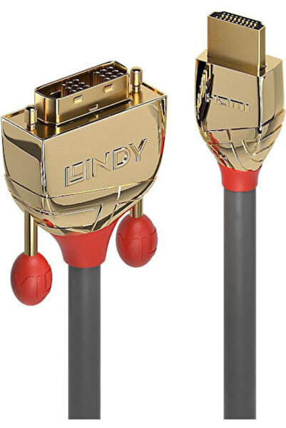 LİNDY Καλώδιο DVI-D αρσενικό σε HDMI αρσενικό, 2μ, Μαύρο (36195)