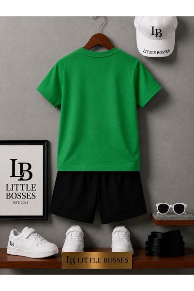 LB little bosses تي شيرت صيفي قصير للجنسين (PATRON AYICIK)