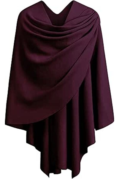 Puli Womens Poncho Shawl Wrap Finely Draped Knitted Cape Cardigan Cross Front...
